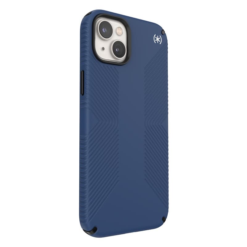 Speck Presidio2 Grip - Anti-slip iPhone 15 Plus / 14 Plus Case (Coastal Blue / Black / White) 3