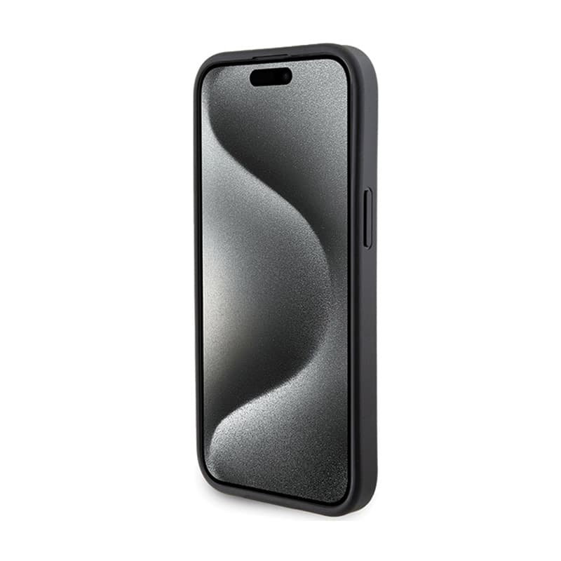 Karl Lagerfeld Gripstand Saffiano Karl & Choupette Pins - iPhone 15 Plus Case (Black) 5