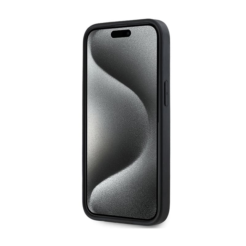 DKNY 3D Rubber Repeat Pattern - Case for iPhone 15 Plus (Black) 5