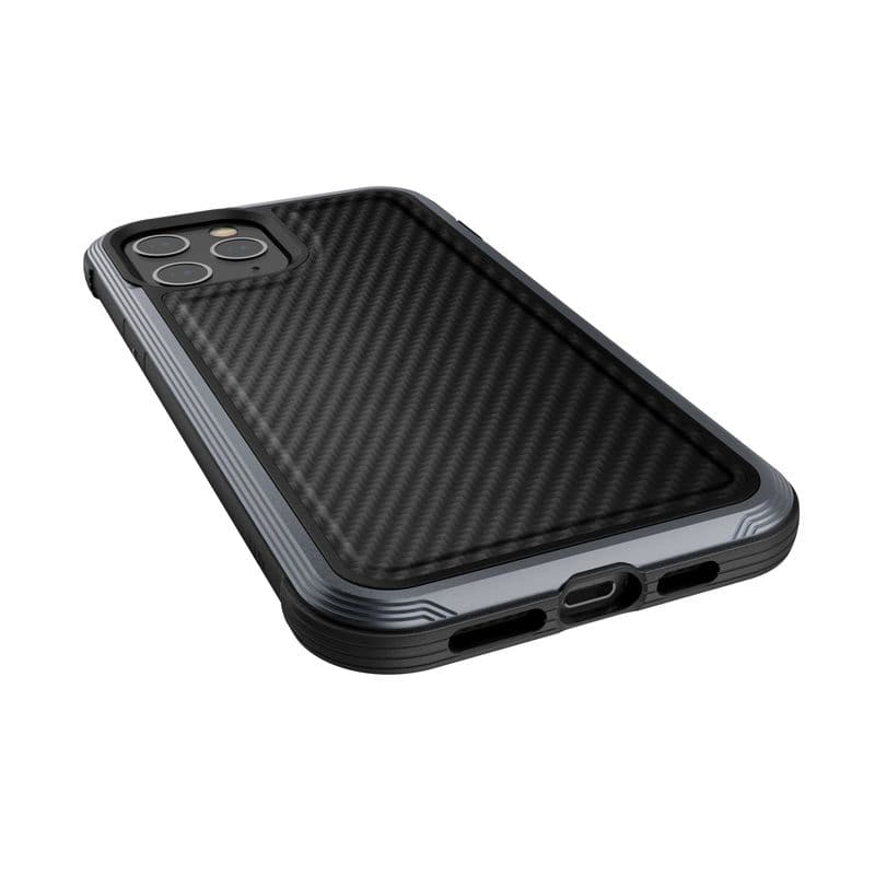 X-Doria Raptic Lux - Aluminum Case for iPhone 12 Pro Max (Drop test 3m) (Black Carbon Fiber) 3