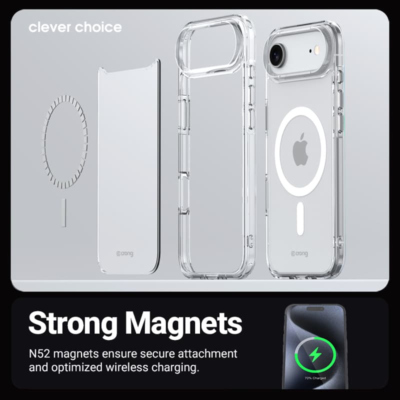 Crong Clear MAG Cover - MagSafe iPhone Air Case (Clear) 2