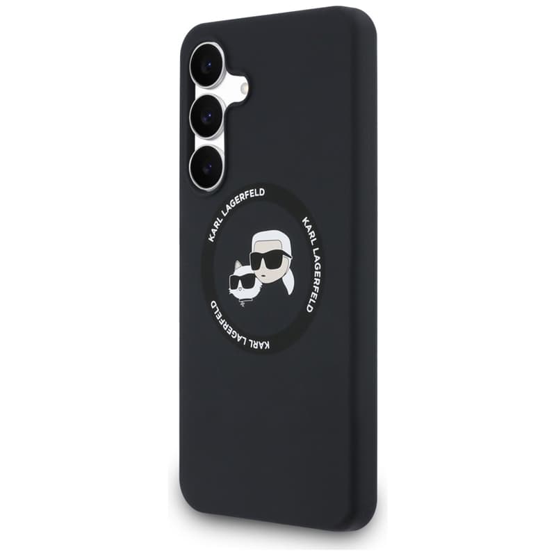 Karl Lagerfeld Silicone Karl & Choupette Heads MagSafe – Case Samsung Galaxy S25 FE (black) 2
