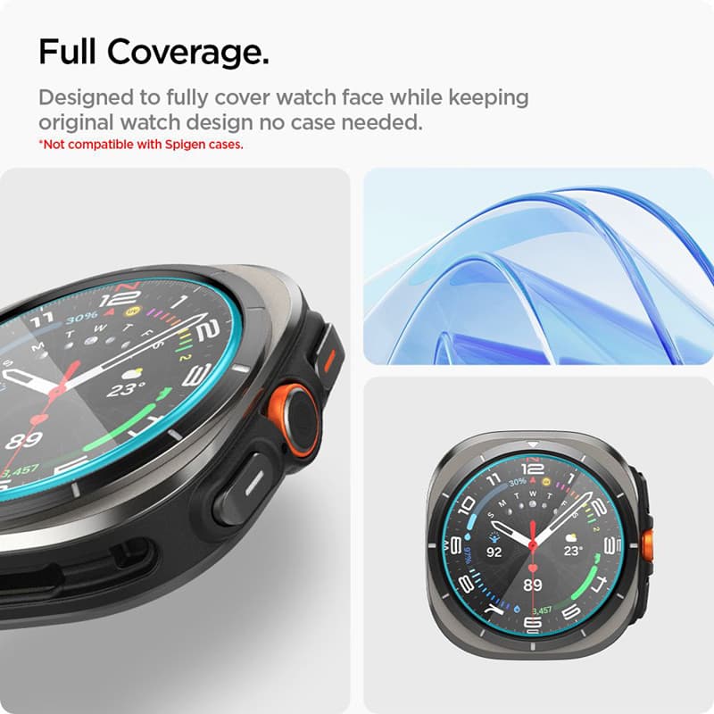 Spigen GLAS.TR EZ FIT 2-Pack - Tempered glass for Samsung Galaxy Watch Ultra 47 mm (2025/2024) (2 pieces) 7