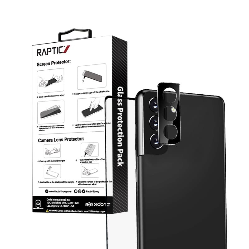 Raptic Glass 2 in 1 bunle Kit for Samsung Galaxy S22+ (Screen protector + Camera Lens protector) 3