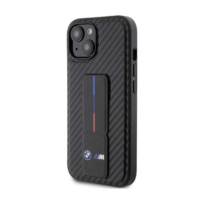 BMW Grip Stand Smooth & Carbon - Case for iPhone 15 (Black) 2