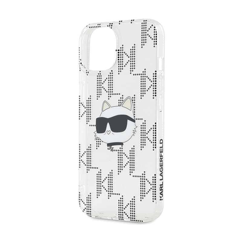 Karl Lagerfeld IML Choupette Head & Monogram - iPhone 15 / 14 / 13 Case (Transparent) 6