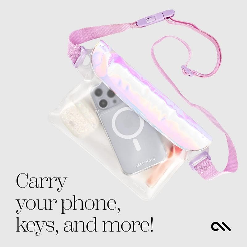 Case-Mate Soap Bubble Waterproof Phone Belt Bag - Waterproof Crossbody Bag / Pouch for Smartphones (Iridescent) 4