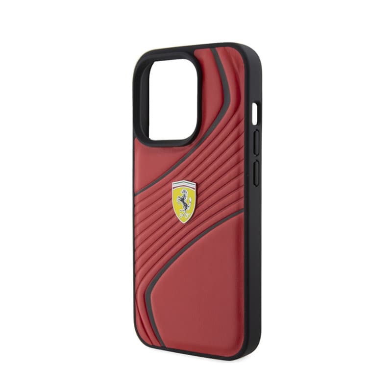 Ferrari Twist Metal Logo - Case for iPhone 15 Pro (Red) 6