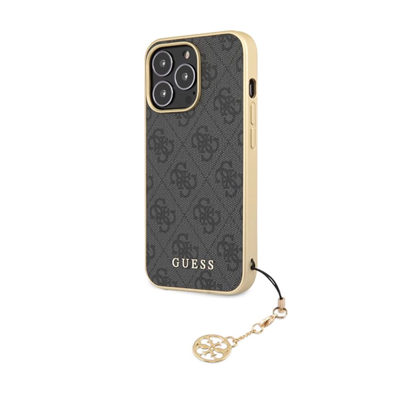Guess 4G Charms Collection - Case for iPhone 14 Pro Max (Grey) 2