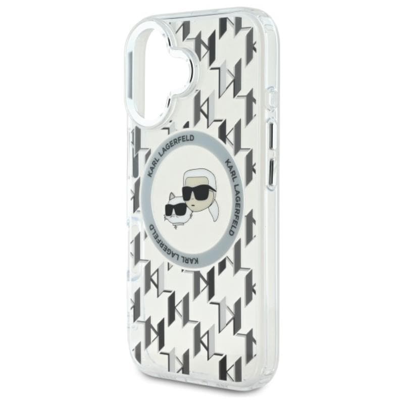 Karl Lagerfeld IML Monogram Karl & Choupette Head MagSafe - Case for iPhone 16 (transparent) 6