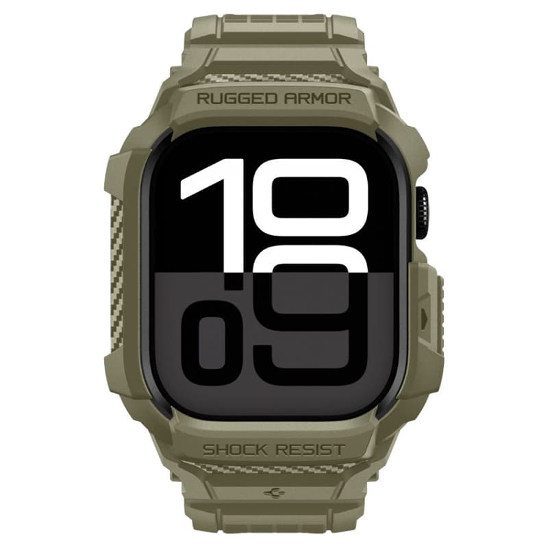 Spigen Rugged Armor Pro V2 – Apple Watch 10/11 46mm Case Strap (Vintage Khaki) 2