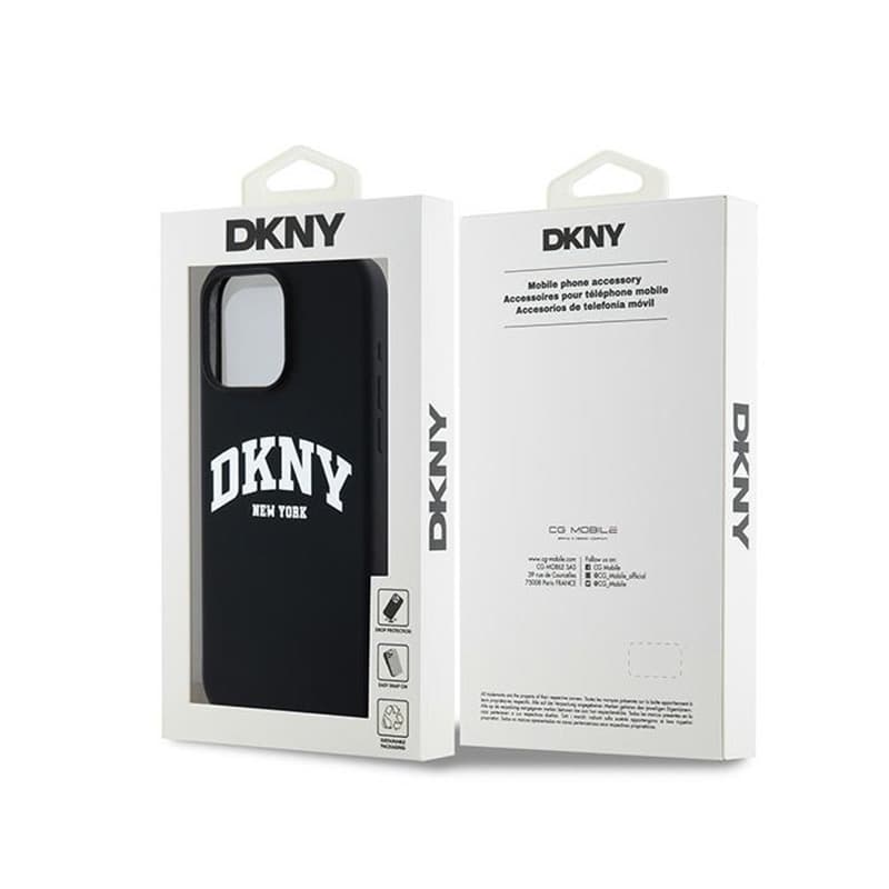 DKNY Liquid Silicone White Printed Logo MagSafe - Case for iPhone 13 Pro Max (black) 8