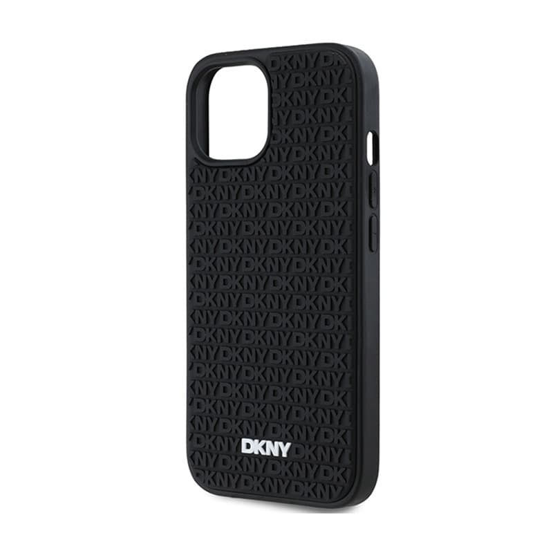DKNY 3D Rubber Repeat Pattern - Case for iPhone 15 Plus (Black) 6