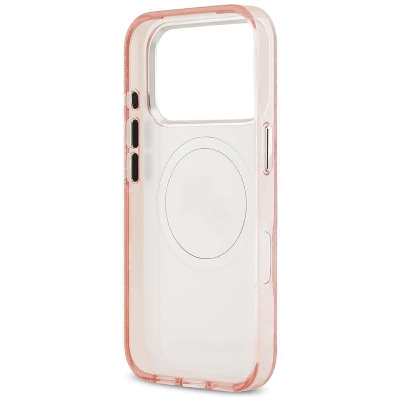 Karl Lagerfeld IML Glitter Karl & Choupette Heads Logo MagSafe - Case for iPhone 17 Pro Max (pink) 7