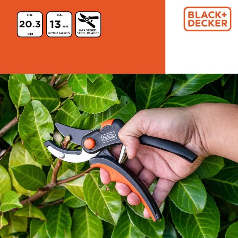 Black&Decker - Garden Shears for Flowers / Hedges with Hardened Steel Blade 5