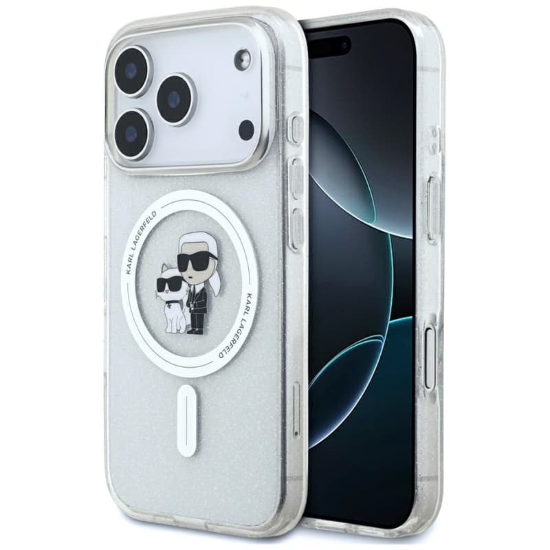 Karl Lagerfeld IML Karl Choupette Glitter MagSafe - Case for iPhone 17 Pro Max (transparent)