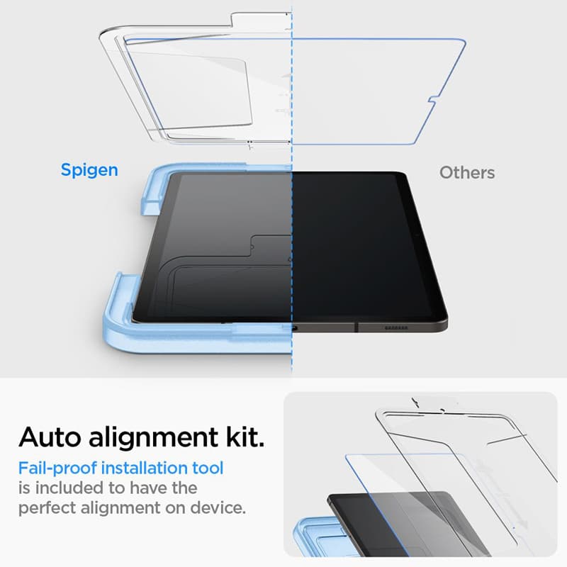 Spigen GLAS.TR EZ FIT - Tempered glass for Samsung Galaxy Tab S9 11" / S9 FE / S10 FE / S10 Lite 10.9" X710 / X716B / X510 / X516B / X520 / X526 / X400 / X406B  8