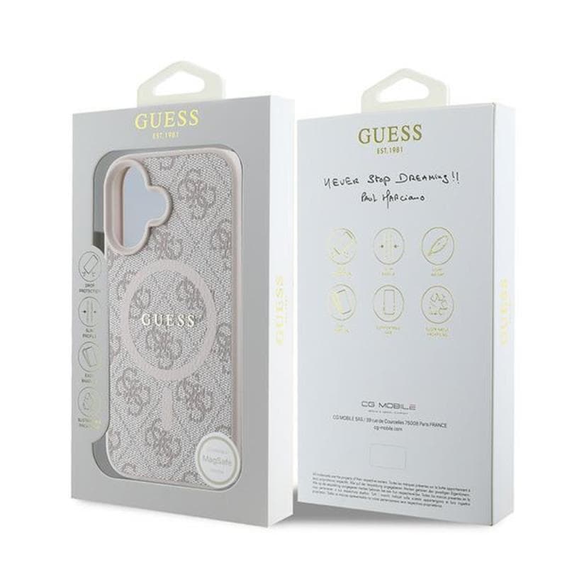 Guess 4G Ring Classic Logo MagSafe - Case iPhone 16 Plus (pink) 8