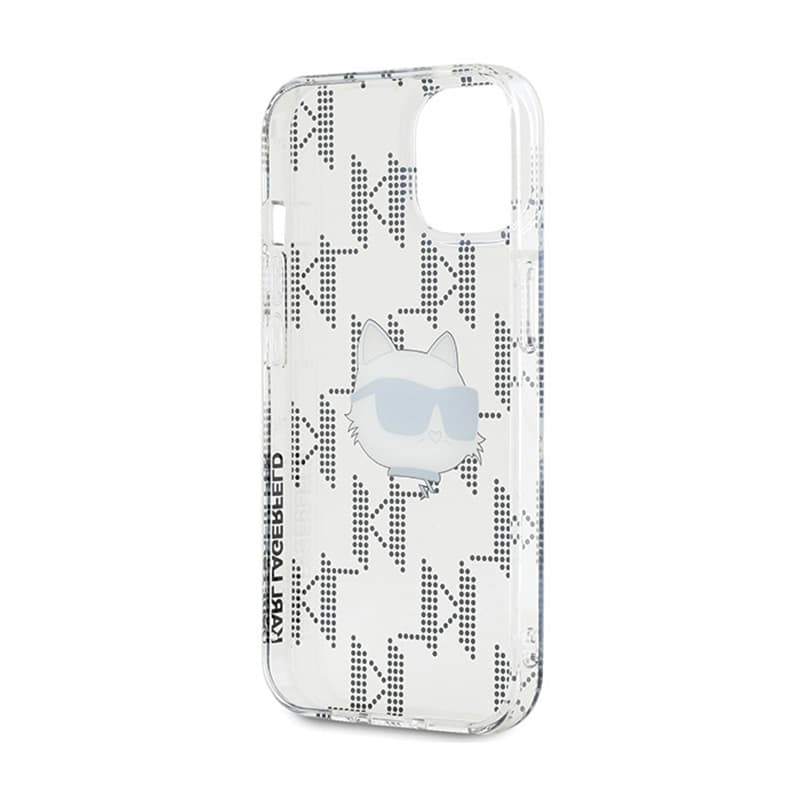 Karl Lagerfeld IML Choupette Head & Monogram - iPhone 15 / 14 / 13 Case (Transparent) 7