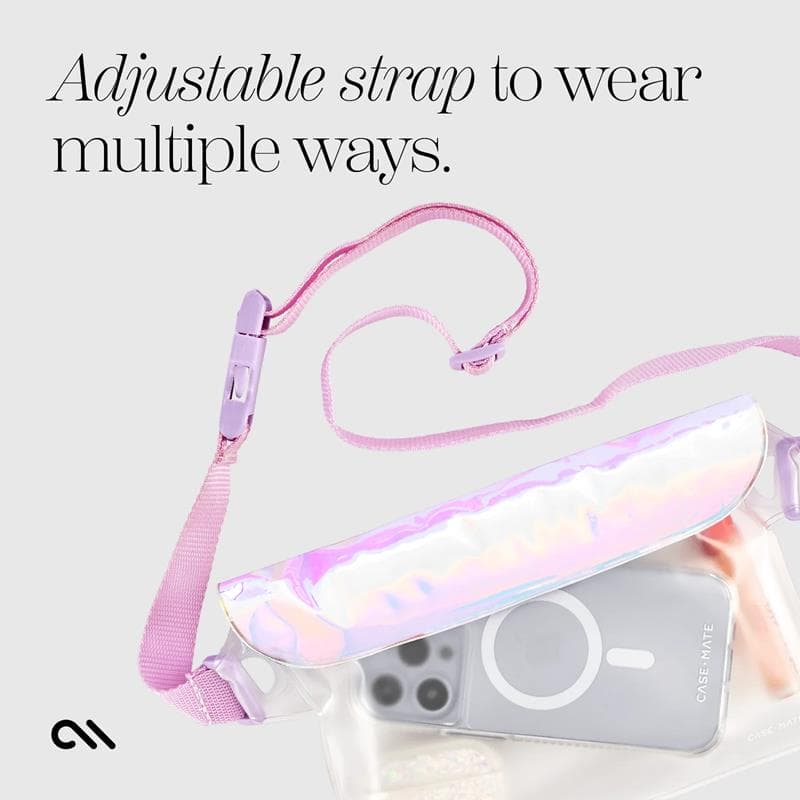 Case-Mate Soap Bubble Waterproof Phone Belt Bag - Waterproof Crossbody Bag / Pouch for Smartphones (Iridescent) 5