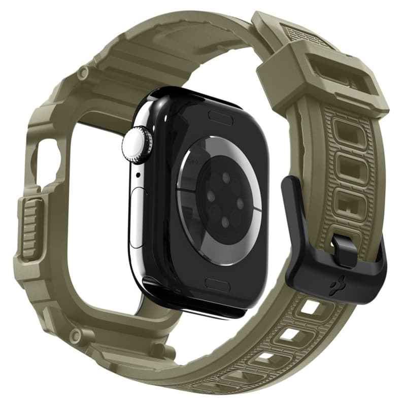 Spigen Rugged Armor Pro V2 – Apple Watch 10/11 46mm Case Strap (Vintage Khaki) 8