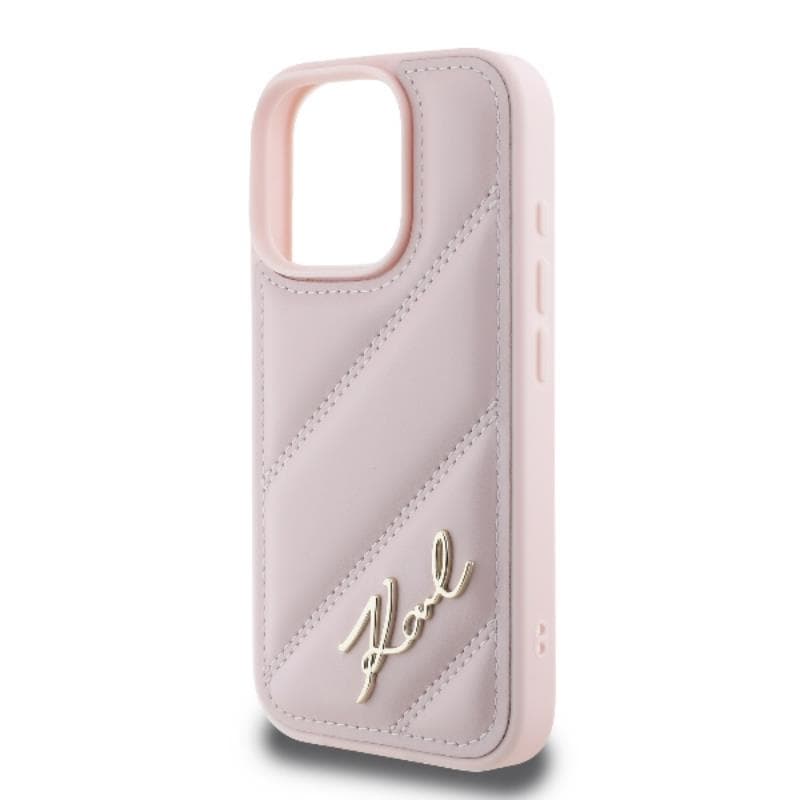 Karl Lagerfeld Quilted Signature - Case for iPhone 16 Pro (pink) 6