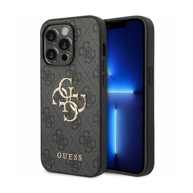 Guess 4G Big Metal Logo - Case for iPhone 15 Pro (Grey) 1
