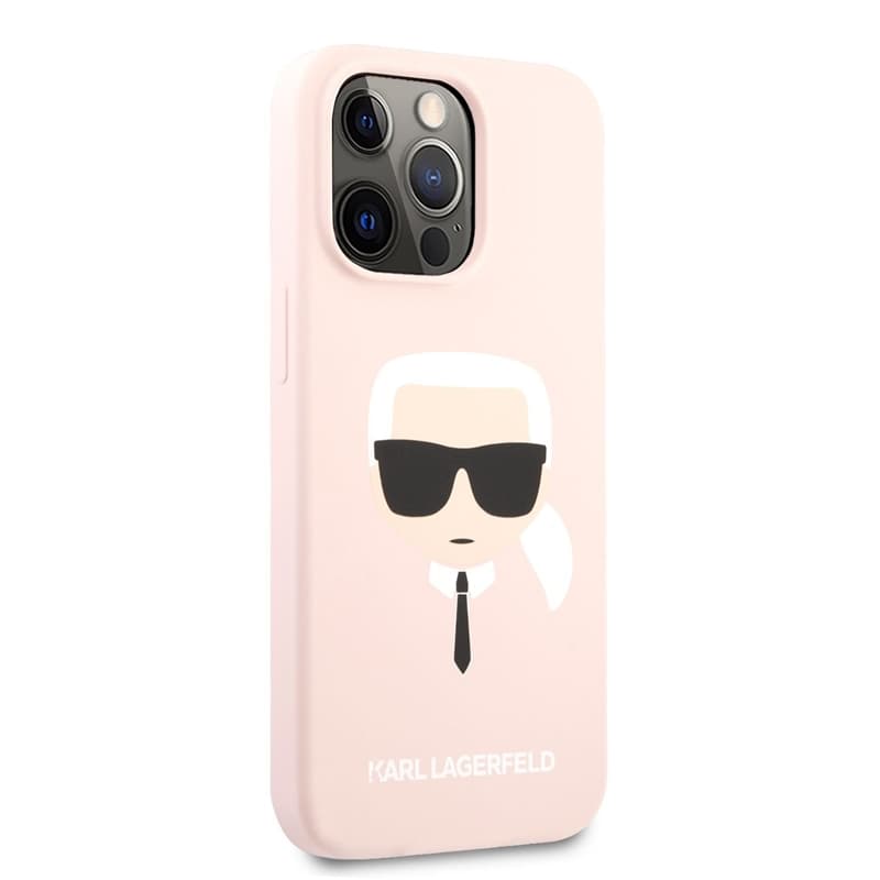Karl Lagerfeld Silicone Ikonik Karl`s Head - Case for iPhone 13 Pro Max (Pink) 3