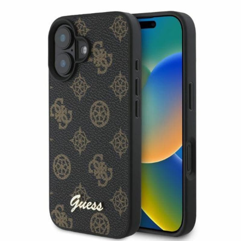 Guess Peony Script MagSafe - Case iPhone 16 (black) 1