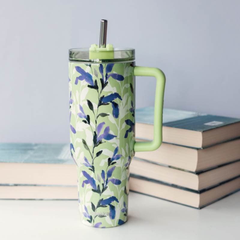Quokka Stream - Stainless Steel Thermo Mug 1200ml with Straw (Matcha) 3