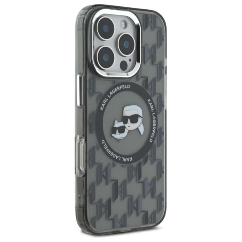 Karl Lagerfeld IML Monogram Karl & Choupette Head MagSafe - Case for iPhone 16 Pro (black) 4
