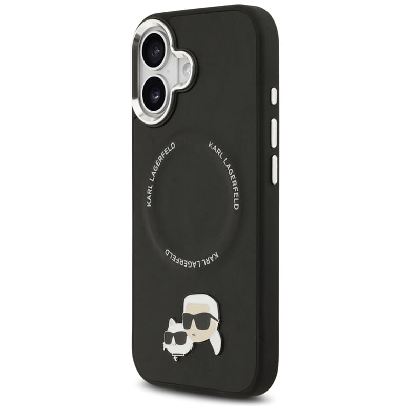 Karl Lagerfeld Karl & Choupette Pins MagSafe - Case for iPhone 17 (black) 2