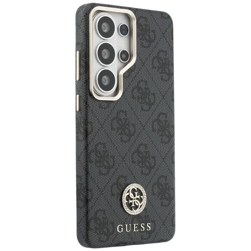 Guess 4G Rhinestone Round Logo MagSafe - Samsung Galaxy S26 Ultra Case (Black) 4