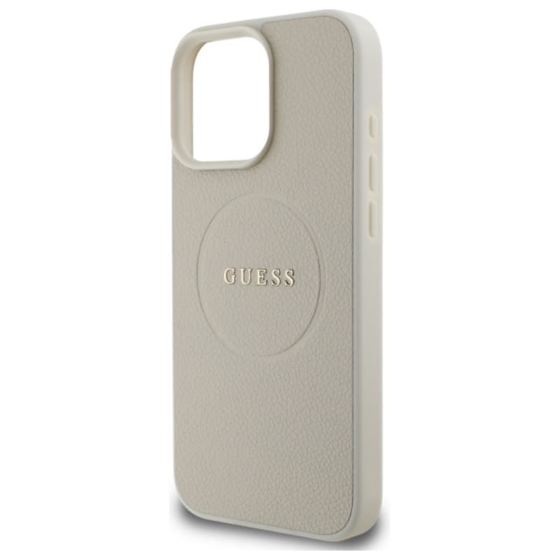 Guess Grained Ring MagSafe - Case for iPhone 16 Pro Max (beige) 6
