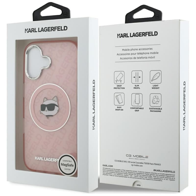 Karl Lagerfeld IML Choupette Head Logo MagSafe - Case for iPhone 17 (pink) 8