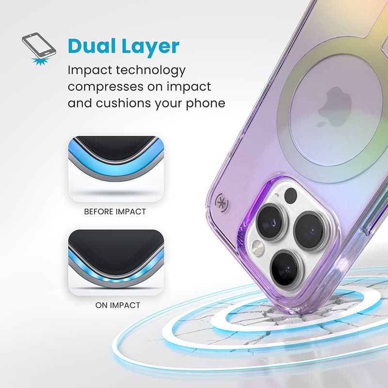 Speck Presidio2 Lux MagSafe - iPhone 16 Pro Case (Amazing Purple / Clear) 2