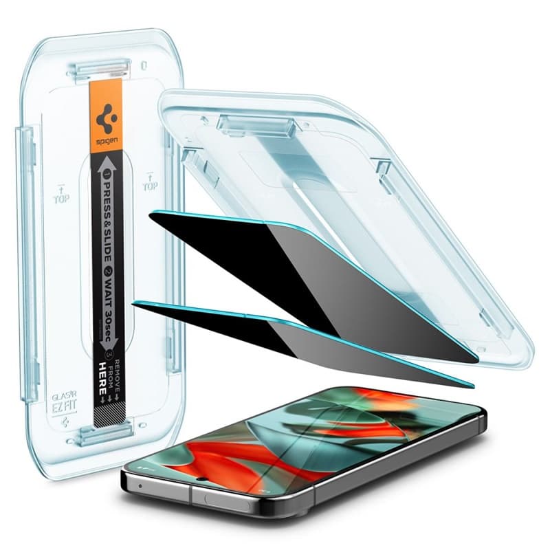 Spigen GLAS.TR EZ FIT Privacy 2-Pack - Tempered Glass with Privacy Filter for Google Pixel 9 Pro XL (2 pcs) 7
