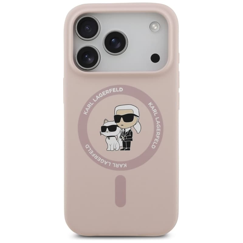 Karl Lagerfeld Silicone Karl & Choupette Ring MagSafe - Case iPhone 17 Pro (pink) 3
