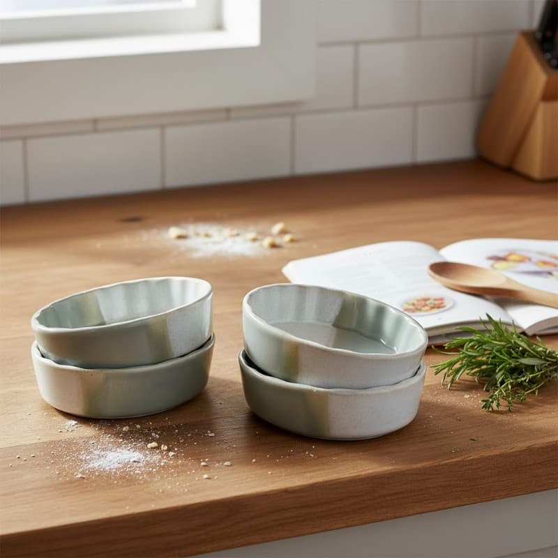 Alpina - Ceramic ovenproof round dish 12x12x3.5 cm (4 pieces) 4