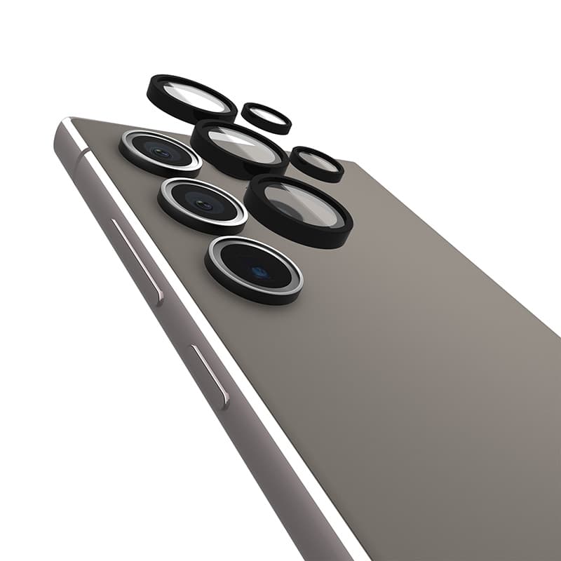 Case-Mate Aluminum Ring Lens Protector - Protective Glass for the camera lens of the Samsung Galaxy S24 Ultra (Black) 6