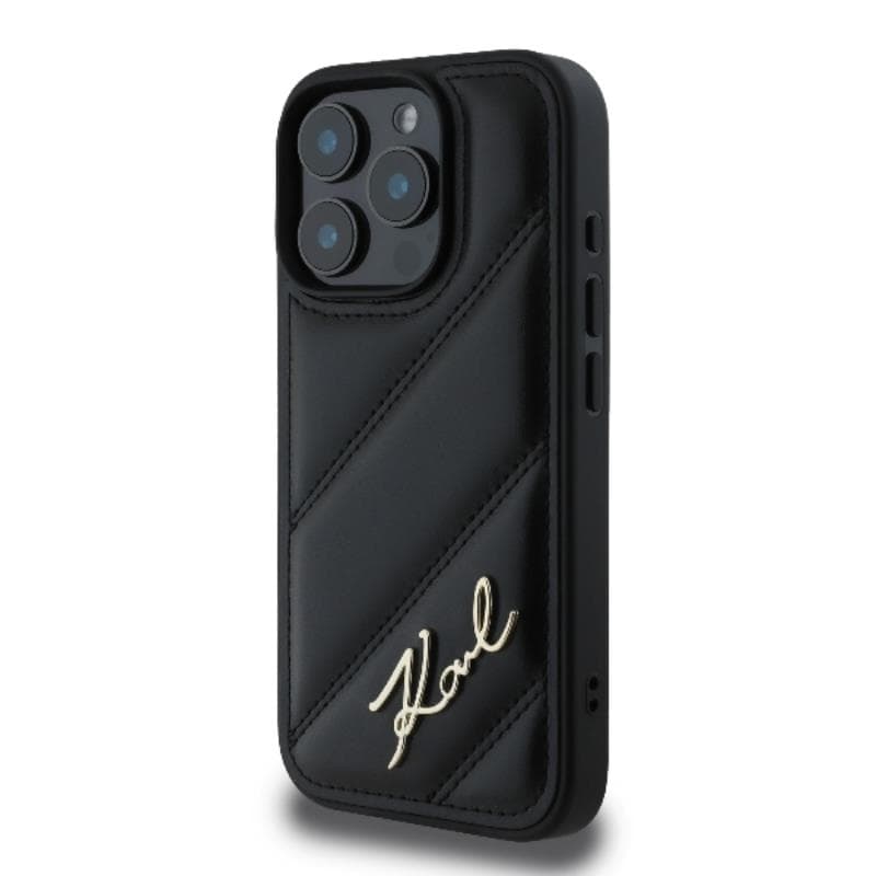 Karl Lagerfeld Quilted Signature - Case for iPhone 16 Pro Max (black) 2