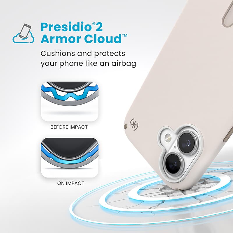 Speck Presidio2 Pro ClickLock & MagSafe - iPhone 16 Case (Bleached Bone / Heirloom Gold / Hazel Brown) 4