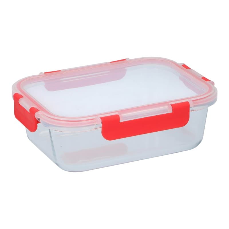 Alpina - Glass food container with lid lunchbox 21x16x6 cm 1 L 3