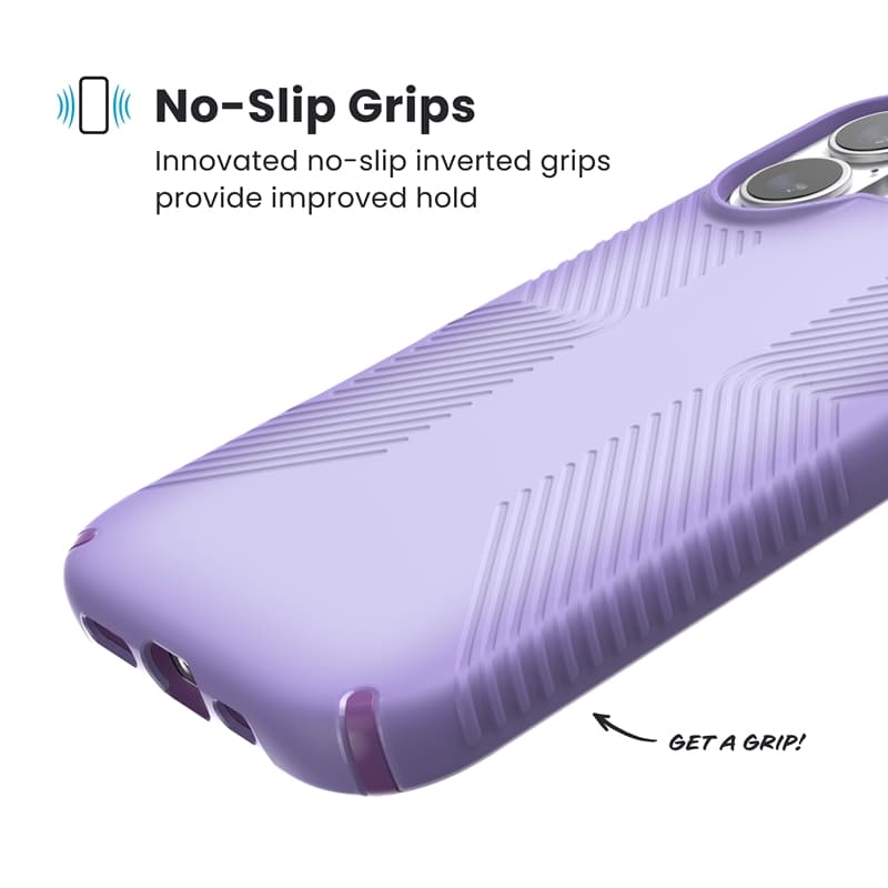 Speck Presidio Lux Grip MagSafe - iPhone 17 Case (Purple Fade/Magic Purple/New Poppy) 3