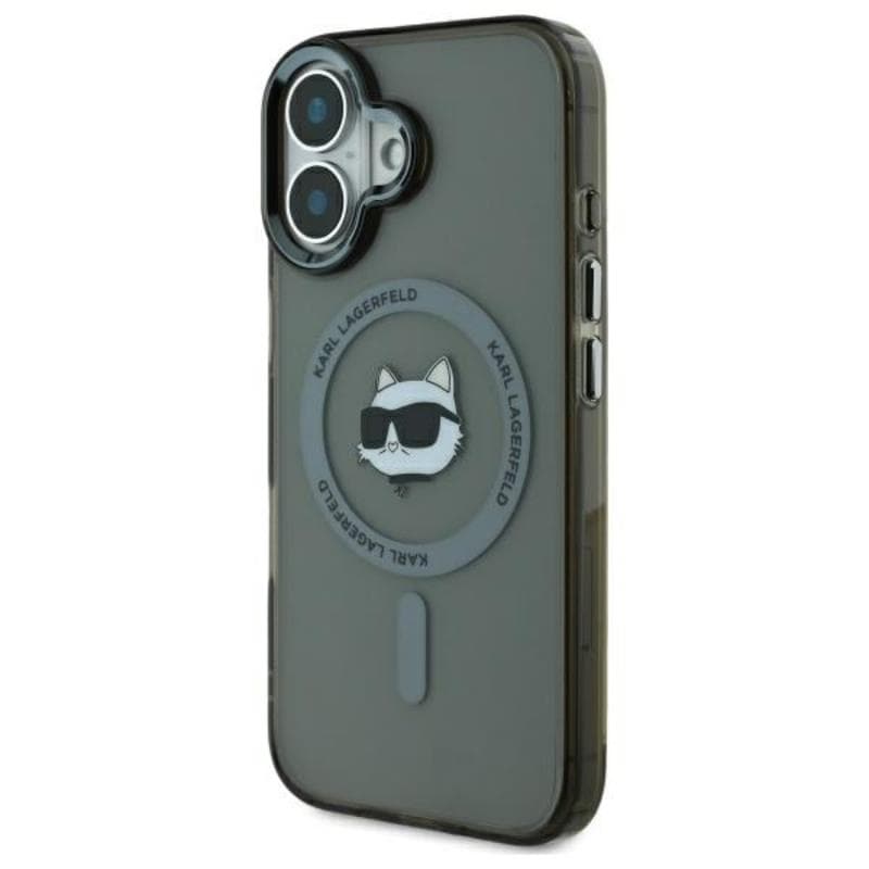 Karl Lagerfeld IML Metal Choupette Head MagSafe - Case for iPhone 16 Plus (black) 2