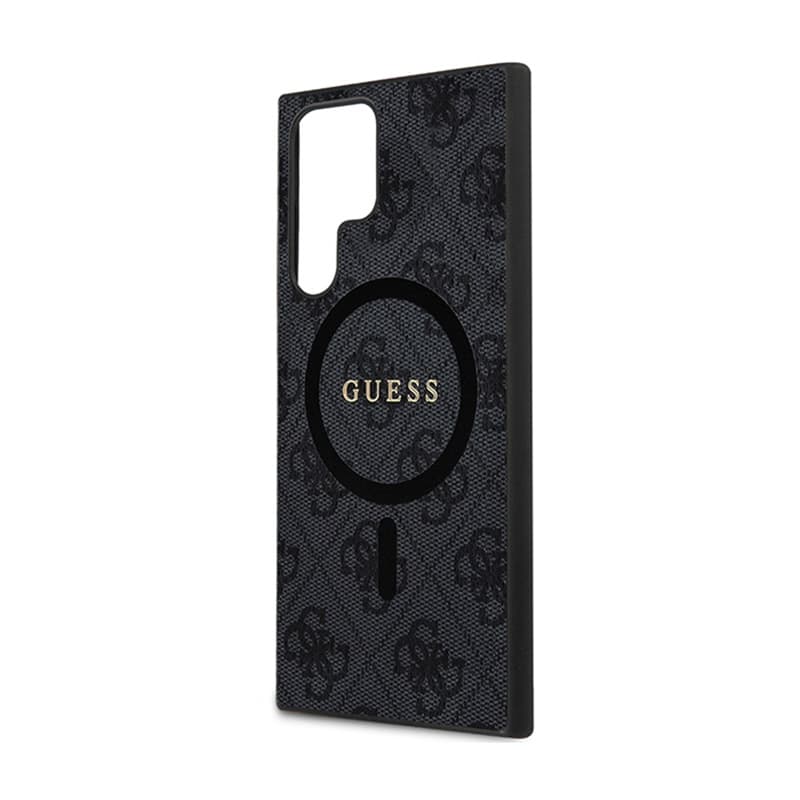 Guess 4G Collection Leather Metal Logo MagSafe - Case for Samsung Galaxy S24 Ultra (black) 6