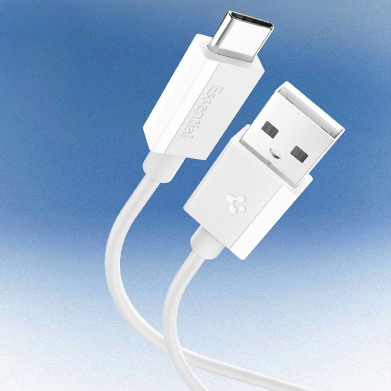 Spigen EB6020AC Essential - USB-A to USB-C Cable PD 60W 2m (White) 3