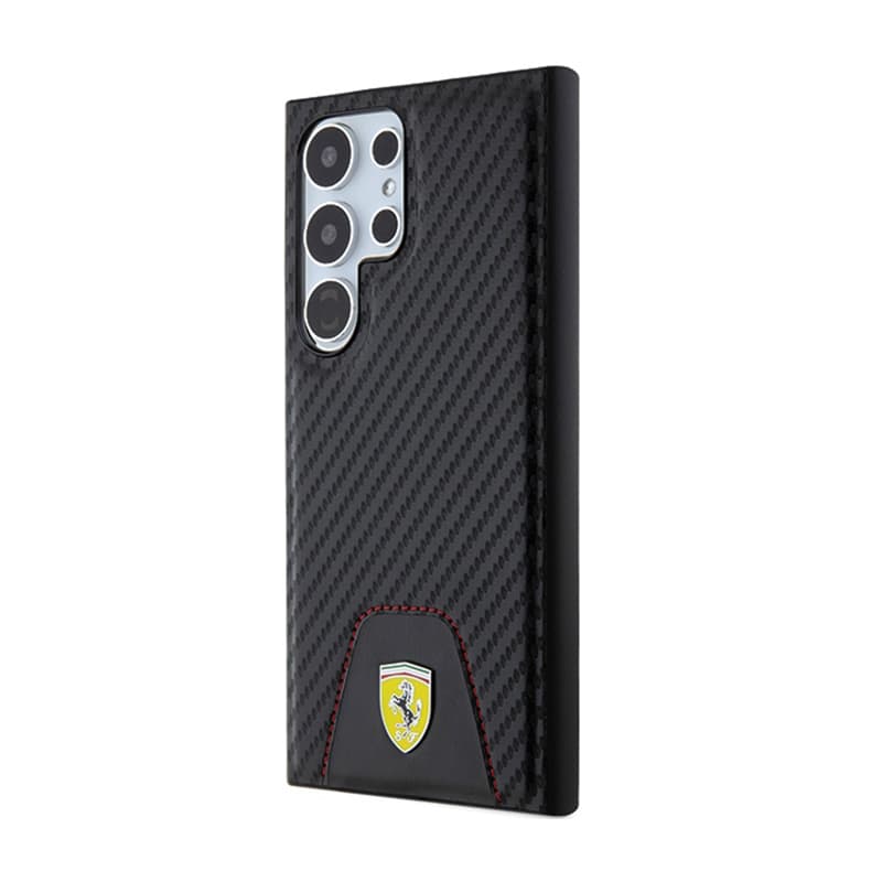 Ferrari Carbon Stitched Bottom - Case for Samsung Galaxy S24 Ultra (black) 2
