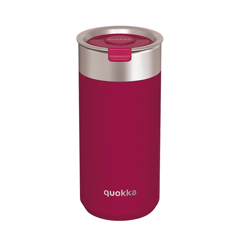 Quokka Boost Coffee Tumbler - Stainless Steel Thermal Mug with Infuser 400ml (Maroon) 1