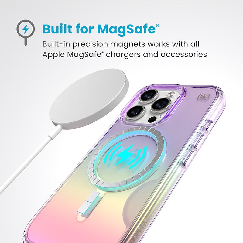 Speck Presidio2 Lux MagSafe - iPhone 16 Pro Case (Amazing Purple / Clear) 3
